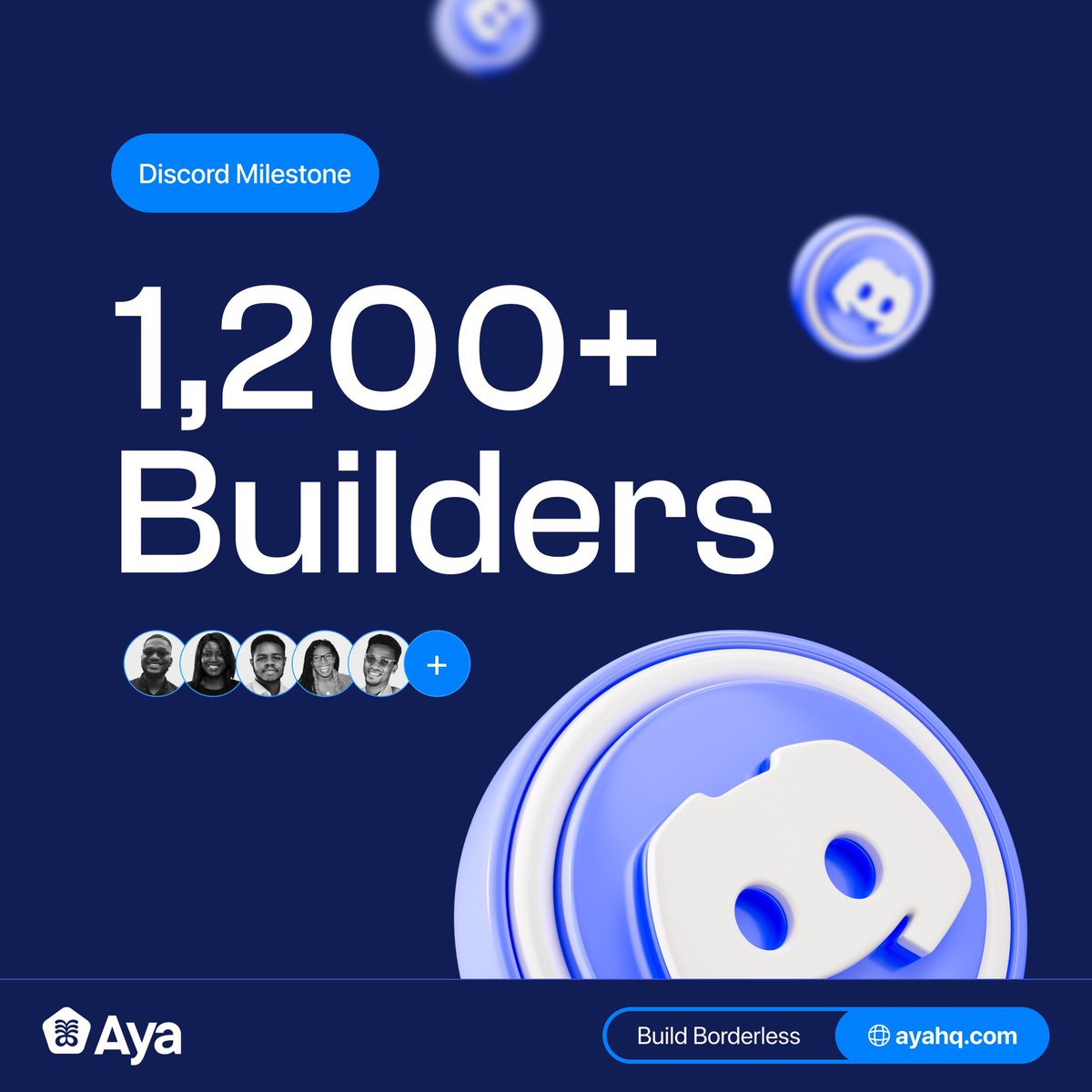 ayahq_'s tweet photo. Our transition from Telegram to Discord was nothing short of a rollercoaster ride, propelling us from 0 to 1200+ builders strong! 

We didn't just build a community of talents; we cultivated a thriving ecosystem of builders and a relentless builder's mindset.

In our community, you won't find just idle dreamers, but active builders who dive headfirst into hackathons, showcasing their skills on the global stage. 🌍🛠️

One builder at a time, we're changing the world! 🌟💪

Click on the link to join our community of builders https://t.co/PyxtB4MVfO

#web3 #builders #blockchain #liweb3