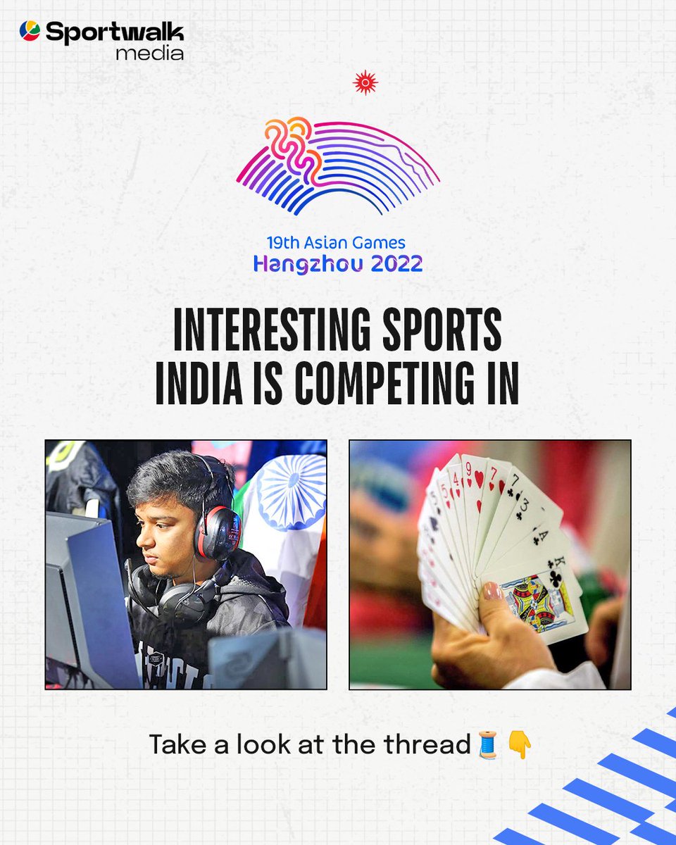 🙌🇮🇳 𝐃𝐈𝐒𝐂𝐎𝐕𝐄𝐑 𝐓𝐇𝐄 𝐇𝐈𝐃𝐃𝐄𝐍 𝐆𝐀𝐌𝐄𝐒! Here are some lesser-known sports in which India will participate at the 19th Asian Games.

<a href="/Media_SAI/">SAI Media</a> <a href="/19thAGofficial/">The 19th Asian Games Hangzhou Official</a> <a href="/India_AllSports/">India_AllSports</a>

#AsianGames #AsianGames2022 #TeamIndia #Sportwalk