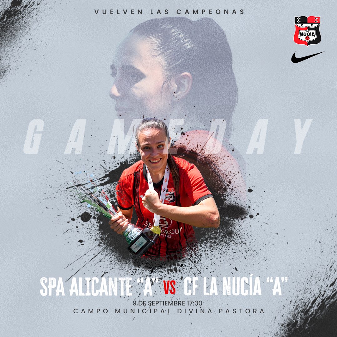 cfnucia's tweet photo. 🔴🅒🅕🅛🅝🔴

🙌 𝑽𝑼𝑬𝑳𝑽𝑬𝑵 𝑳𝑨𝑺 𝑪𝑨𝑴𝑷𝑬𝑶𝑵𝑨𝑺‼️

🚩 🅵🅴🅼🅴🅽🅸🅽🅾 🚺

🆚 @SPAFemenino 
🗓 SÁBADO
⌚️ 17:30
🏟 Divina Pastora
🏆 Tercera RFEF
📲 Academia CFLN (Instagram)

#JuguemosAlRojo ♥️

#ADNucía 🧬
#LaNucíaCiudadDelDeporte https://t.co/9y6hhisLNF
