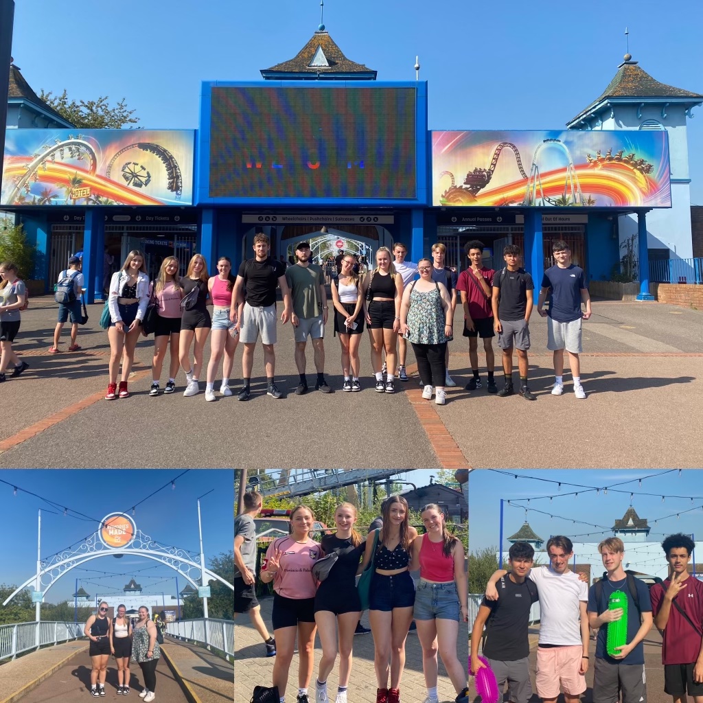 HCJournalism's tweet photo. The year 2 #harlowcollege Media and #harlowcollegeschoolofjournalism students enjoy their day trip to #thorpepark 😀 https://t.co/dAFdLMd6FC