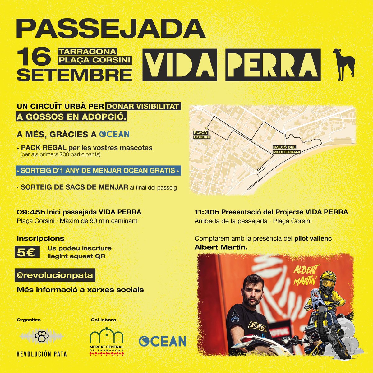 🎉 Per Santa Tecla, la primera passejada Vida Perra! 🎉

👉 El 16/09 celebrarem la primera passejada del projecte Vida Perra.

ℹ️ Us podeu inscriure a través de l'enllaç, no és necessari tenir gos per a participar-hi! 

📲 ticketic.org/es/entradas/pa…