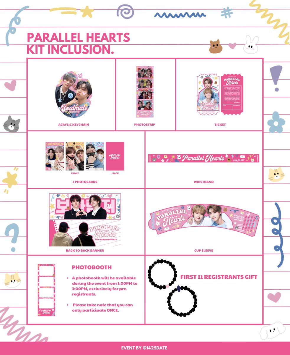 💘❔𝙋𝙖𝙧𝙖𝙡𝙡𝙚𝙡 𝙃𝙚𝙖𝙧𝙩𝙨 ⭐️

🪄 A Cupsleeve Event for Stray Kids' #LeeKnow and #HAN✨

🗓️ November 11, 2023
🕓 12:00 NN - 5:00 PM
📍 CAFE-408, QC (<a href="/cafe408_/">CAFE 408</a>)

💌 Pre-Registration Form: tinyurl.com/ParallelHearts

#Para11elHearts