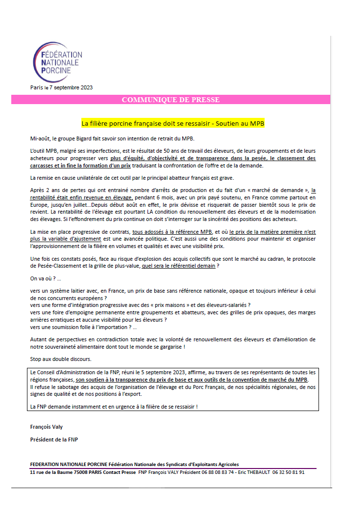 CPresse FNP soutien au MPB