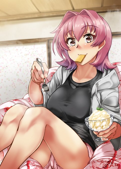 お風呂上がりアイス
リラックスモード鬼怒
#艦これ #鬼怒 