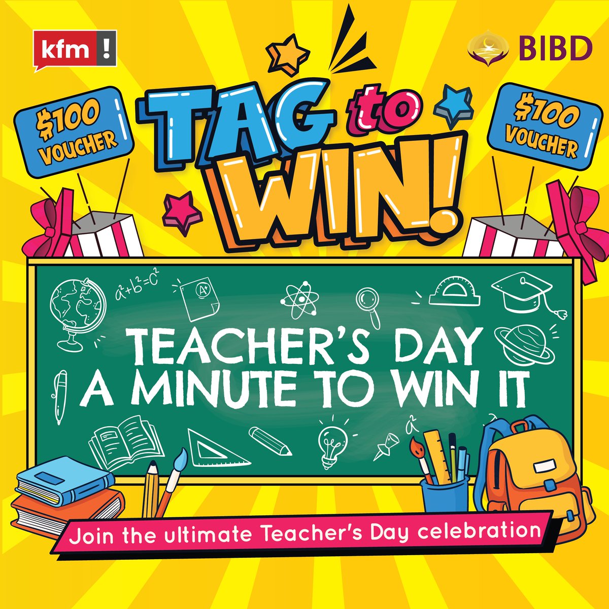 KRISTALfm's tweet photo. 🌟 TAG TO WIN shopping vouchers worth $100 this Teacher’s Day! 📣

In conjunction with @BIBDBRUNEI’s 30th anniversary, join the ultimate Teacher's Day celebration – 'Teacher's Day A Minute to Win It!' 🎉

❗Follow us on Instagram to find out how you could win!

T&amp;Cs apply. https://t.co/kiqKF81U3P