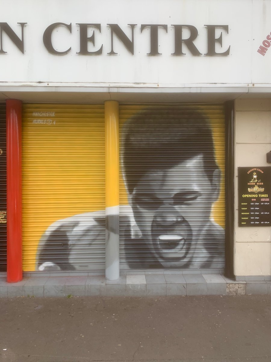 Great to paint at @ChampsCampUK / @GallaghersGym  in Moss Side. A mural to honour Phil Martin, who did so much for the local community alongside training multiple British champions. Thanks to @JoeG, Maurice and others at the club!

#philmartin #champscamp #gallaghersgym #boxing