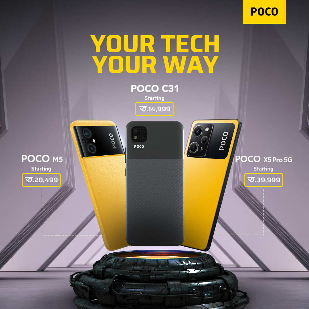 POCONepal's tweet photo. Why settle for less when you can have it all with ๐๐๐๐ Mobiles?
Unleash your tech cravings with the ๐๐๐๐ ๐๐ ๐๐ซ๐จ ๐๐, ๐๐๐๐ ๐๐๐, and ๐๐๐๐ ๐๐.
Your tech, your way!
#POCOX5Pro #POCOC31 #POCOM5 #PocoNepal https://t.co/ZChkfRT1Na