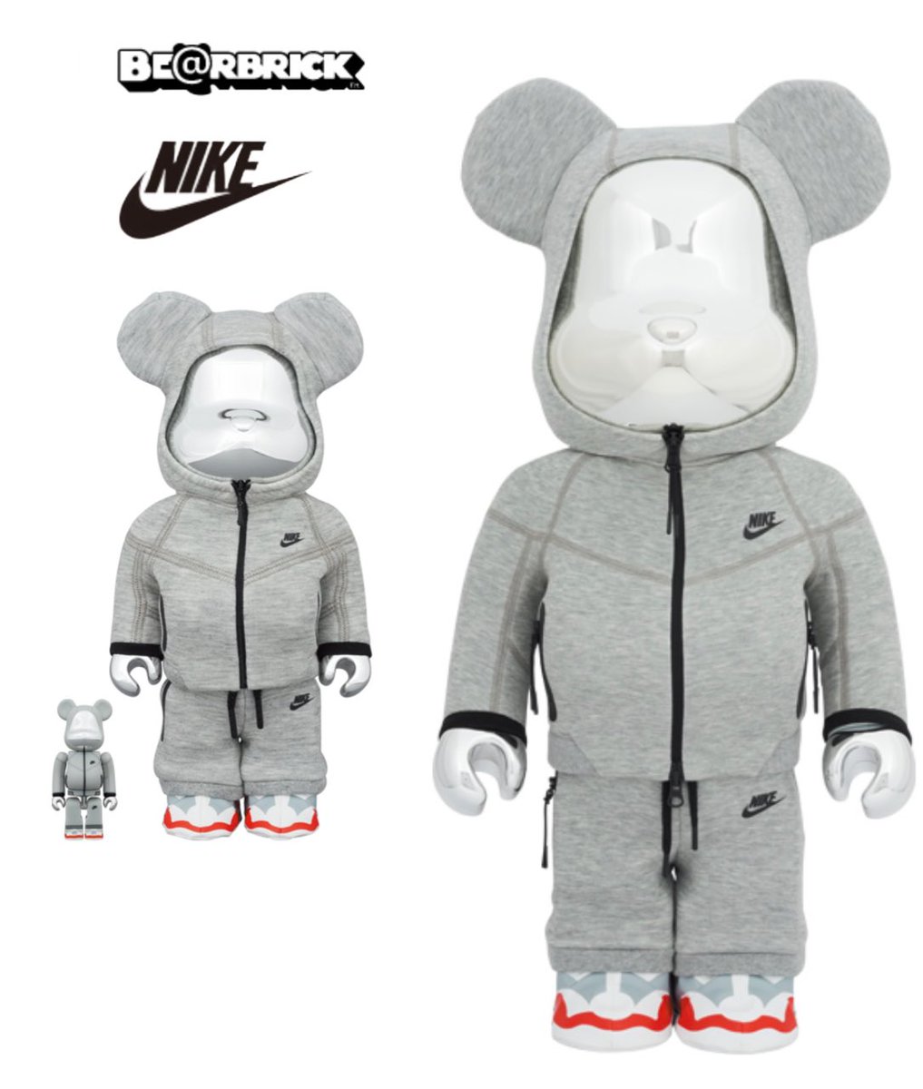 SNKRS_Sunitter's tweet photo. NIKE スポーツウエア素材
テックフリース誕生10周年✨

NIKE テックフリース着用
BE@RBRICK NIKE TECH FLEECE N98 9月16日(土)リリース✨

🔴BE@RBRICK NIKE TECH FLEECE N98 100 & 400％セット　24,200円

🔴同1000%（単体）74,800円

本体が入っている箱📦がシューズBOX仕様✨
久しぶりのNIKE× BE@RBRICK  ✔︎×🐻

【MEDICOM TOY OFFICIAL SHOP店舗入店抽選エントリー】
9月9日(土) 0:00（深夜）〜9月10日(日) 23:59まで

✔︎🐻project1/6[1/6計画]
https://t.co/nKdke9PNTY

✔︎🐻 MEDICOM TOY PLUS NAGOYA
https://t.co/t50RdusWJb

✔︎🐻 MEDICOM TOY PLUS 東京
https://t.co/N3ub6e7SYH

✔︎🐻 2G OSAKA
https://t.co/gIl4qxGPwe

✔︎🐻 2G TOKYO
https://t.co/RRZBqPb68G

【Atmosアプリ・オンライン抽選】
9月9日（土）9:00 〜 9月15日（金）8:59

✔︎🐻1000%
https://t.co/qQzslYPmsu

✔︎🐻 100 & 400％セット
https://t.co/en4OHaMwwf