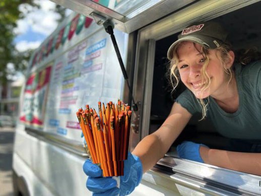 Business Idea: An ice-cream truck but for school supplies that drives around from 7-9 am, 11 am -1 pm, and 3-5 pm selling teachers the last-minute things they need for their classrooms. I may have forgotten to buy sidewalk chalk after school yesterday. Happy Friday, #onted.