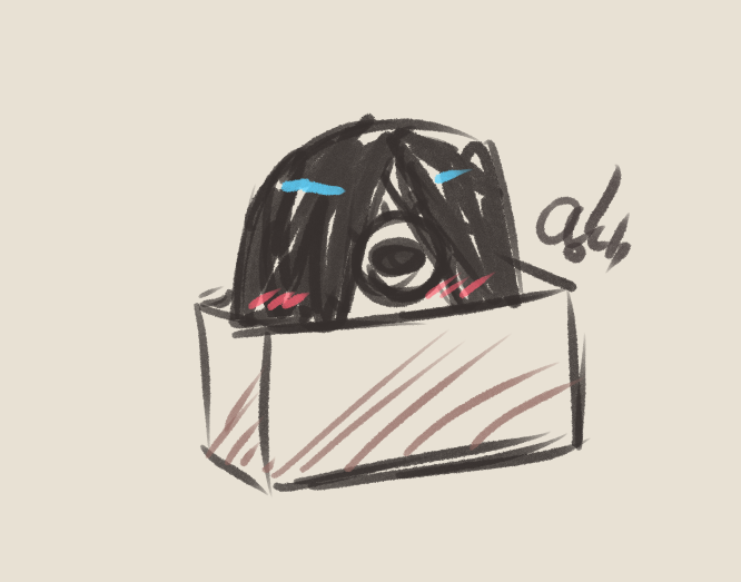 「black hair cardboard box」 illustration images(Latest)