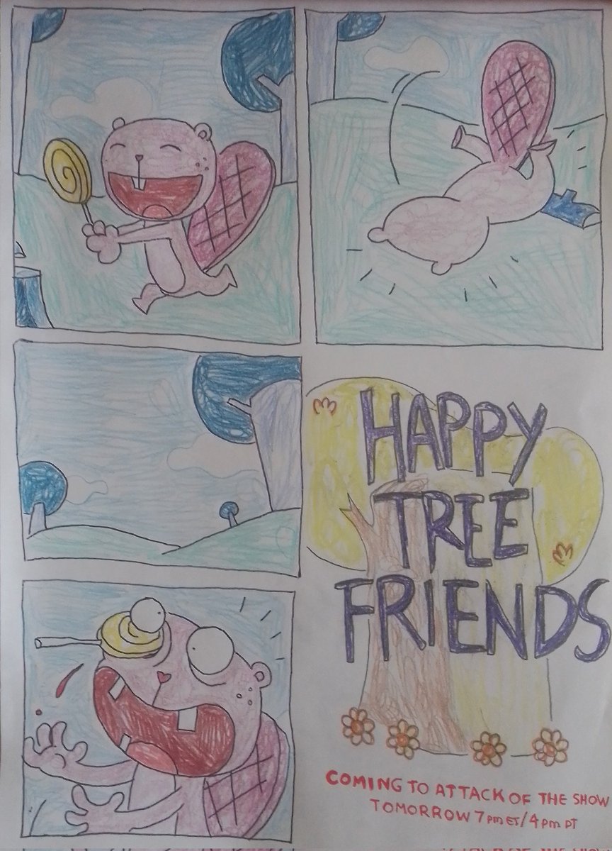 JavonMo65817434's tweet photo. Happy 21st to one of Happy Tree Friends' episodes "Eye Candy" which also got an award for Annecy international animation festival.
#happytreefriends #toothyhtf #myart #myartwork #handdrawn #happytreefriendstoothy #happytreefriendsfanart #HTF #21stanniversary
@ChainKnuckle https://t.co/CWPRO5yIrV