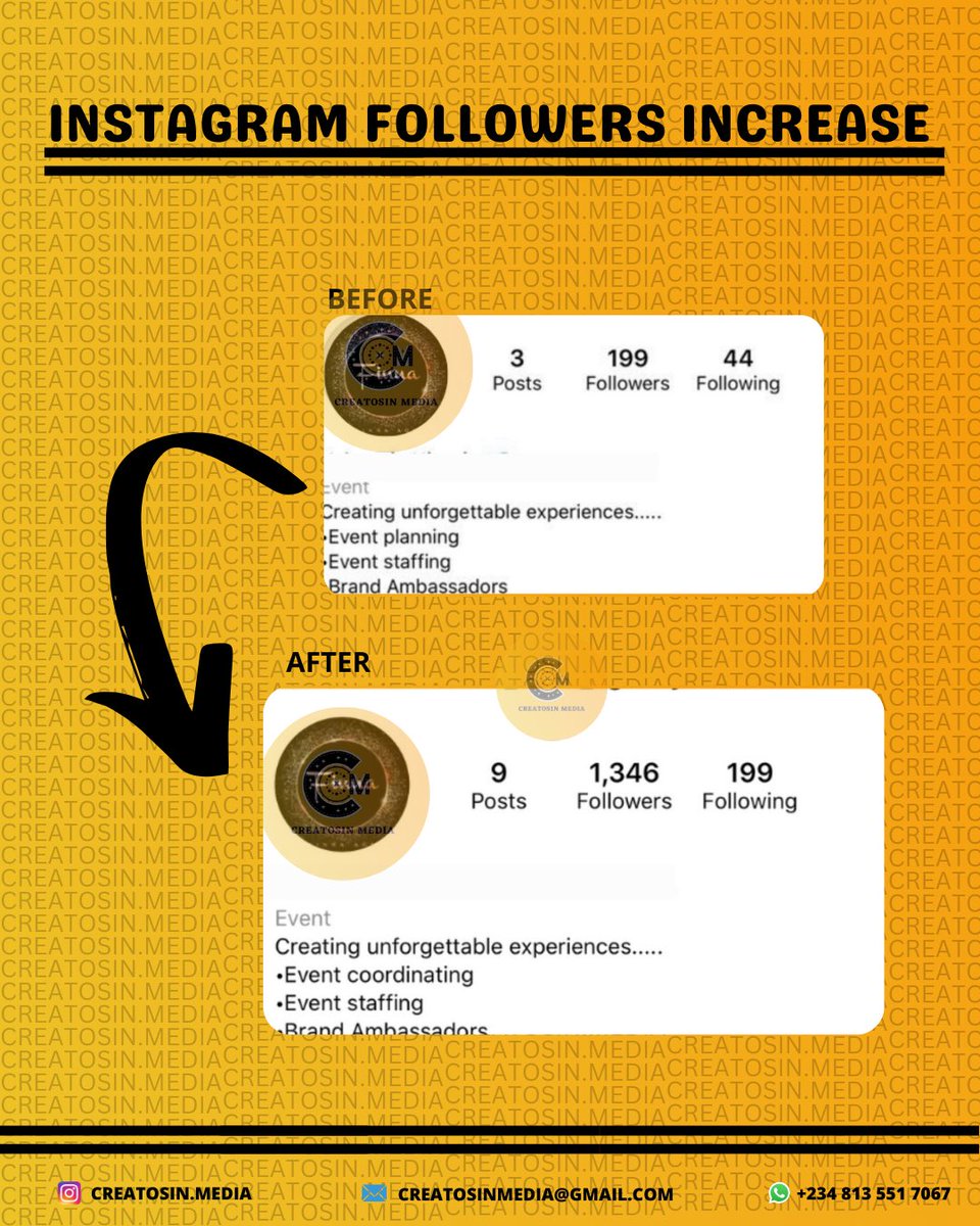 Creatosinmedia's tweet photo. 😃You don’t have to struggle to grow your Instagram followers. 
👍 We’ll do that for you within a short time 
😻 Just like we helped our client increase her Instagram followers by 100 new followers&amp; we always add a little extra for our clients 😚
💻 Send a DM  to get started https://t.co/I6PG4S9mXl