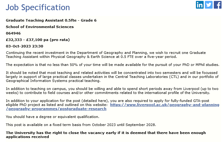 Mike Peacock (@mikepeacock86) on Twitter photo Interesting in a PhD in peatlands + GHGs? We're recruiting at <a href="/livunigeog/">livunigeog</a> for a position which is 50% Graduate Teaching Assistant and 50% PhD
One of the PhD options is my project: "Unravelling the true climate effect of peatland restoration"
Job link 👇
my.corehr.com/pls/ulivrecrui… Interesting in a PhD in peatlands + GHGs? We're recruiting at <a href="/livunigeog/">livunigeog</a> for a position which is 50% Graduate Teaching Assistant and 50% PhD
One of the PhD options is my project: "Unravelling the true climate effect of peatland restoration"
Job link 👇
my.corehr.com/pls/ulivrecrui…