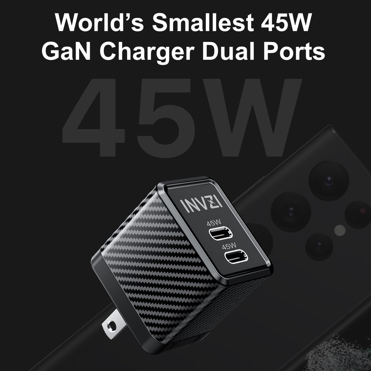🚀 Exciting News! The INVZI GaNHub 45W is NOW LIVE on Kickstarter! Experience the future of charging with our pocket-sized powerhouse. 🔌💨 Secure your early bird special now! 🔥 👉 [bit.ly/45JD6T6]#Tech #ChargingRevolution #KickstarterLaunch #INVZIGaNHub