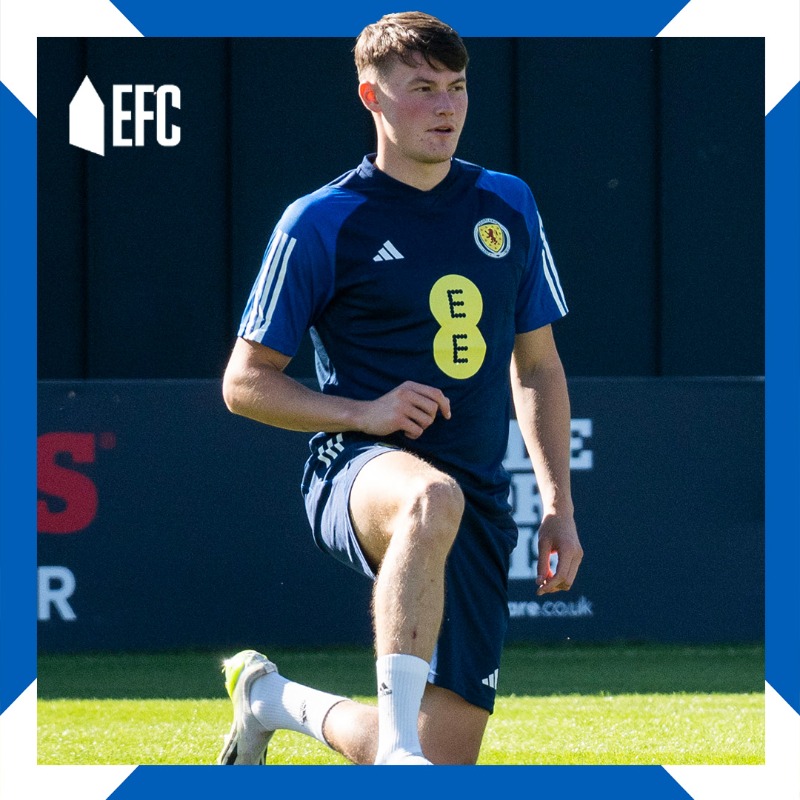 Everton's tweet photo. Looking ahead to this weekend's internationals for the Blues on duty. 🌍