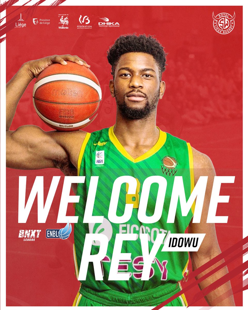 ✍️ | New player announcement: Rey Idowu 🇺🇸

Rey Idowu (207cm) est un américain qui évolue au poste 4/5. Il a joué pour le club de Shumen en Bulgarie durant la saison 2022/23 où ses stats étaient de 12,2 points et 7,6 rebonds par match.

#RSWLiègeBasket <a href="/BnxtLeague/">BNXT League 🇧🇪🇳🇱</a>