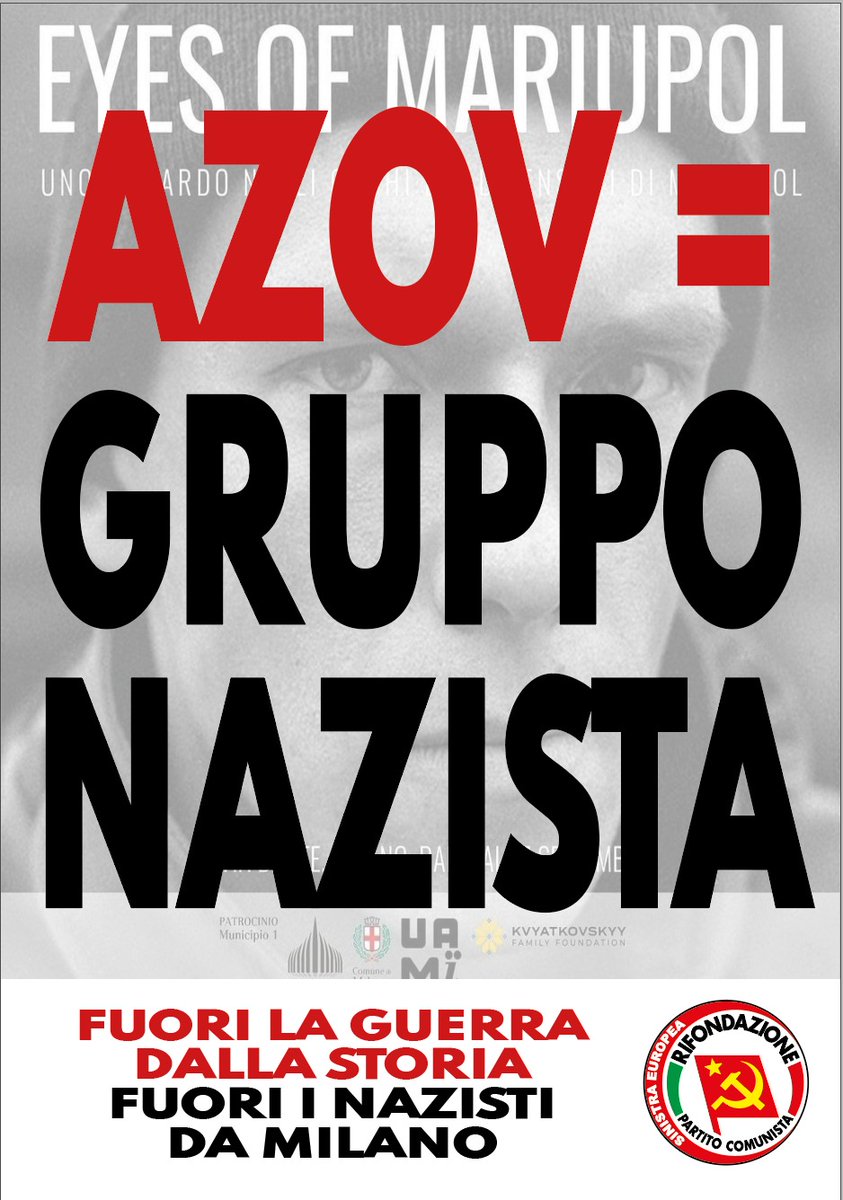 ⚠️⚠️⚠️Il COMUNE DI #MILANO RITIRI IL PATROCINIO DELLA MOSTRA.       SABATO 9 SETTEMBRE ORE 16.00 VIA DANTE - ANGOLO VIA ROVELLO FLASHMOB DI PROTESTA DI RIFONDAZIONE COMUNISTA.                           Il Comune di Milano ritiri il patrocinio!