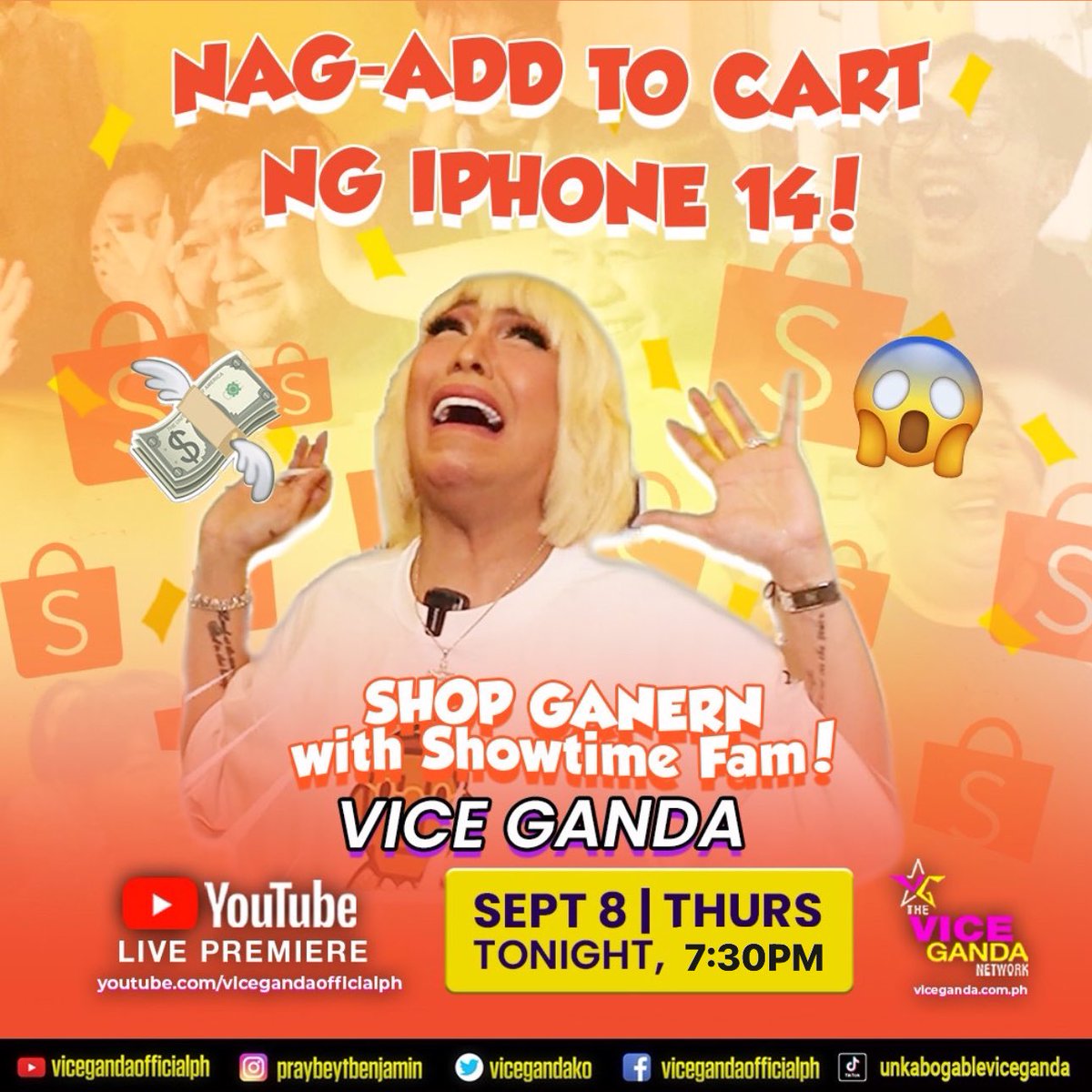 teamvicePH's tweet photo. NEW VLOG ALERT!

May nag-SHOP GANERN ng iPhone at laptop!!!!!!!!!! Avangan ‘yan chunyt at 7:30PM sa Vice Ganda Youtube Channel!

Vlog link: https://t.co/WdAz3ntRhJ https://t.co/Tr4AAsd4iB