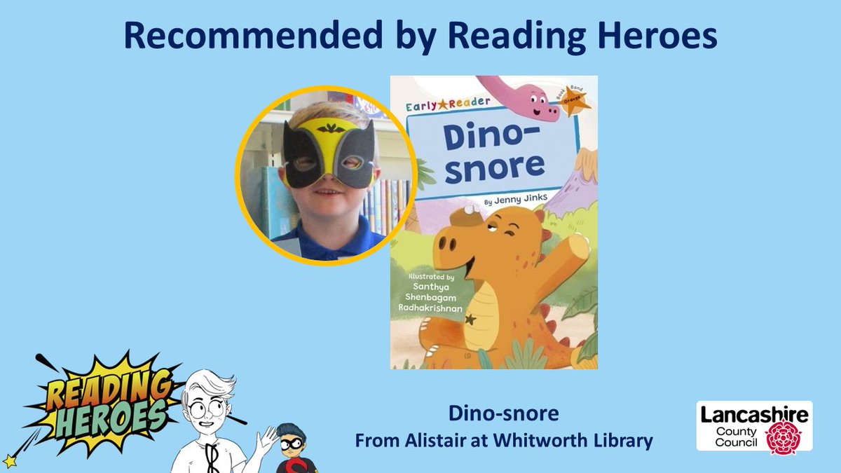 LancsLibraries's tweet image. A great recommendation from one of our Reading Heroes at #WhitworthLibrary
Alistair thought Dino-Snore was a roaring successs!
Find it on our catalogue
prism.librarymanagementcloud.co.uk/lancashire/ite…
#LancsReadingHeroes #LancsSummerFun
