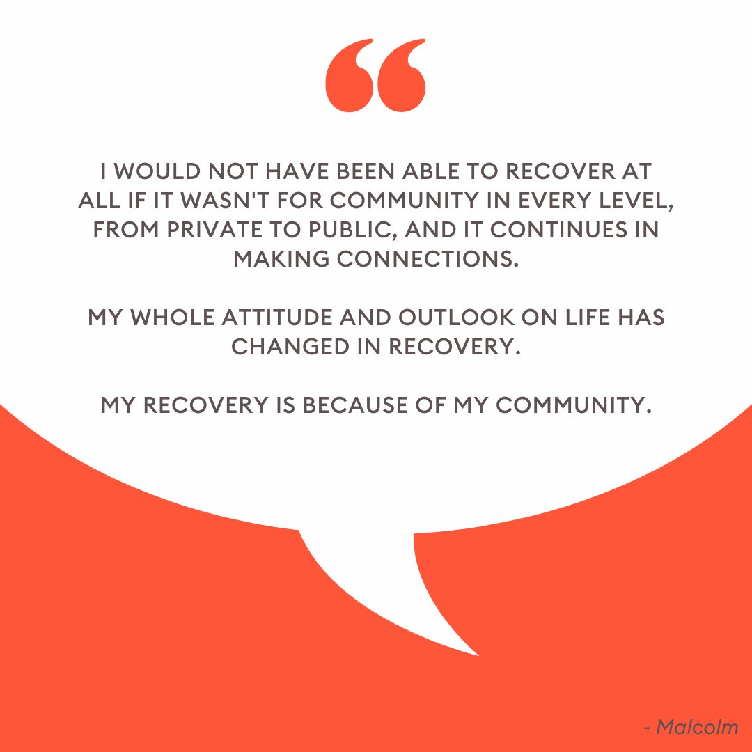 For #RecoveryMonth, we asked our volunteers a question.  

What does the recovery community mean to you?  

See Malcolm's answer below ❤️