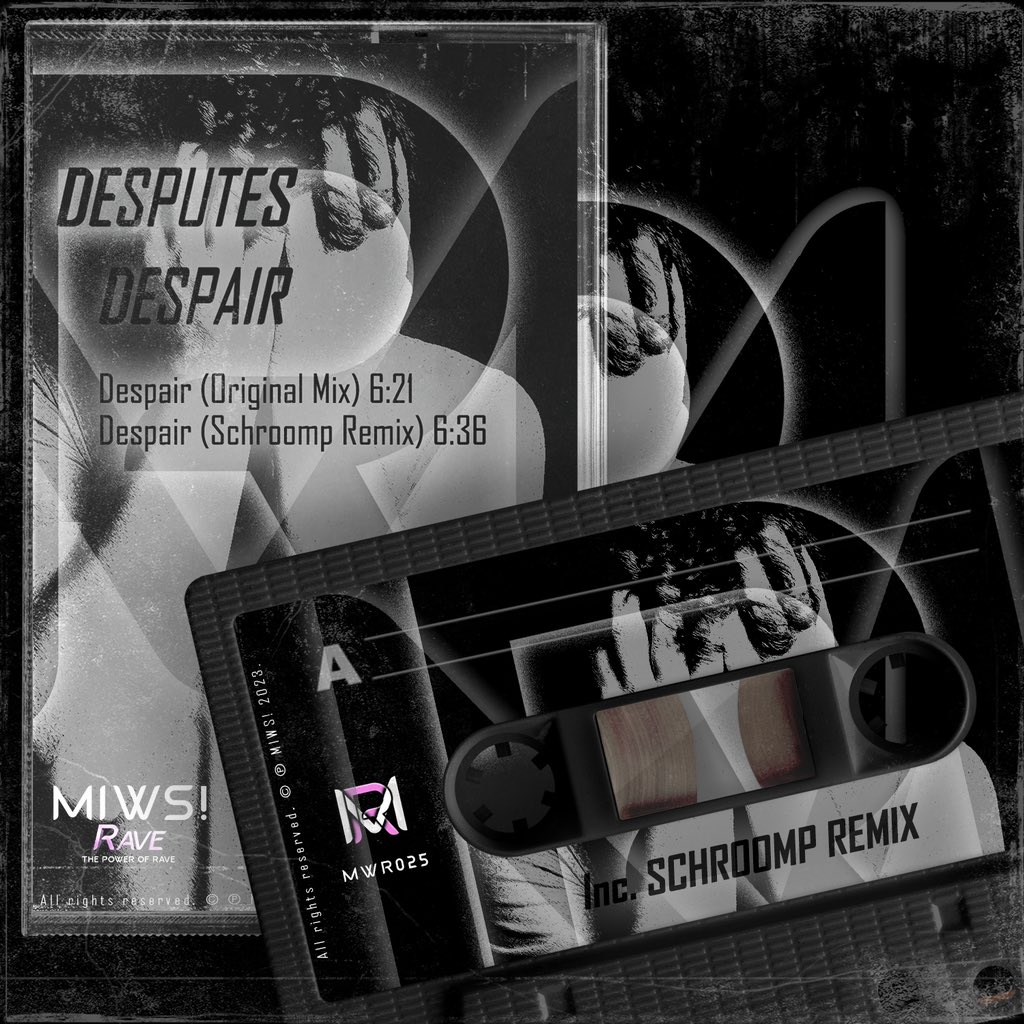 miwstechnorave's tweet photo. Desputes - Despair βοΈ from MIWS! RAVE π£ and featuring a remix from Schroomp is OUT NOW at @beatport π§ @spotify and on all shops and streaming platforms π₯π₯
https://t.co/KBJfSraIwl
#techno #rave #technolove #technospain #technobelgium #hardtechno #hardtechnomusic #ravers https://t.co/HuekvUIXwO