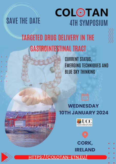 COLOTAN - ITN (@colotanitn) on Twitter photo 🔊 Save the date!
🇪🇺 #MSCA's <a href="/ColotanItn/">COLOTAN - ITN</a> 4th symposium is fast approaching ⚡️
❓Do you wish to learn more about how to selectively target drugs to the GI tract?
📅 Join us on 10/01/2024 in 🇮🇪 Cork!
The latest info will follow on #COLOTAN's page ⤵️
#EU_H2020
<a href="/MSCActions/">Marie Skłodowska-Curie Actions</a> 🔊 Save the date!
🇪🇺 #MSCA's <a href="/ColotanItn/">COLOTAN - ITN</a> 4th symposium is fast approaching ⚡️
❓Do you wish to learn more about how to selectively target drugs to the GI tract?
📅 Join us on 10/01/2024 in 🇮🇪 Cork!
The latest info will follow on #COLOTAN's page ⤵️
#EU_H2020
<a href="/MSCActions/">Marie Skłodowska-Curie Actions</a>