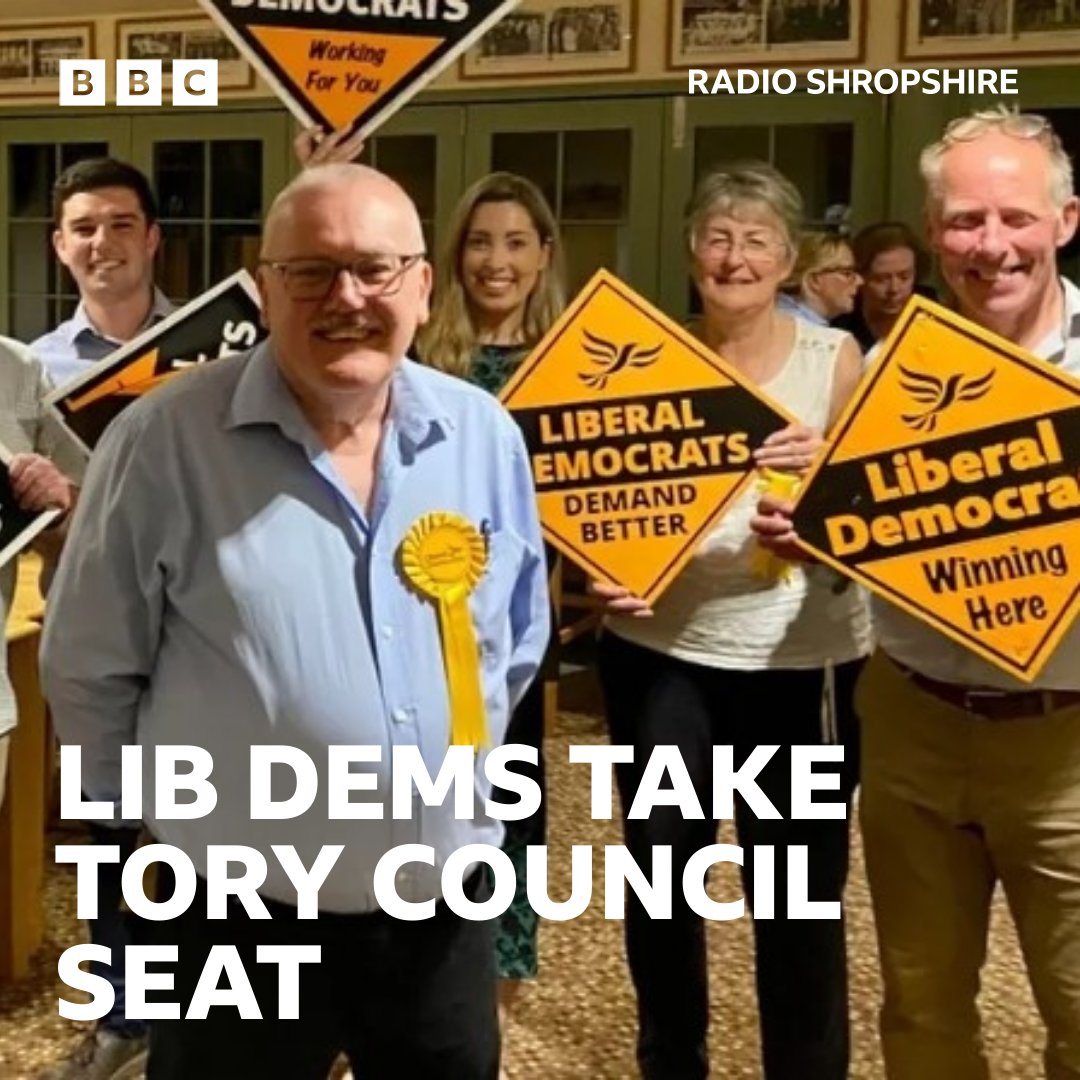 Picture of winning candidate; headline reads "Lib Dems take Tory council seat"