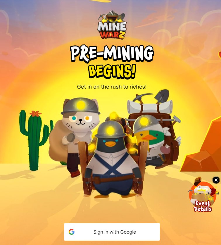 📢PRE-MINING IS FINALLY HERE⛏

Register and sign in with your Google account!
Don’t forget to enter your referrer’s nickname for instant 30,000 #Silver!

📌Pre-mining site👇
pre-mining.minewarz.io

referral code: kids

You’re set to go. Mine away!
#MINEWARZ #Web3Gaming #NFTGame