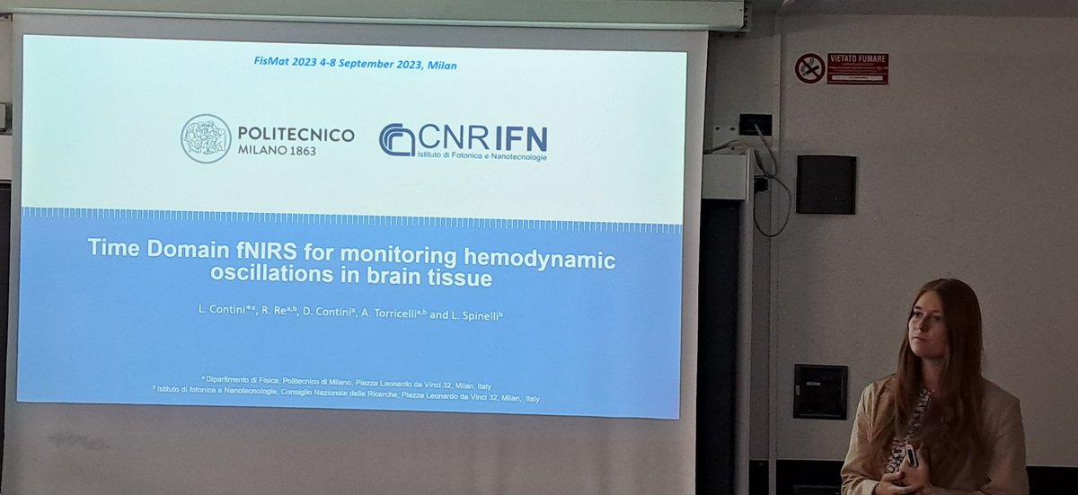 #fnirs and #brain #restingstate #oscillation at #CMD30 #Fismat2023 

Presented by our PhD Letizia Contini