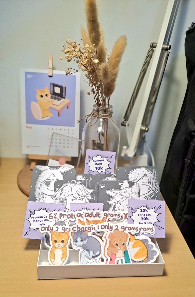 Ngelapak dikit~

Hari ini sampai Minggu stiker karyaku akan dipajang di event Stikrfest di BEC Bandung. Buat yang tertarik, ayo mampir ke stand B-10! >w<

Katalognya boleh cek di bit.ly/JualanAvt, menerima pemesanan daring juga via oren (req by DM). RT sangat diapresiasi!