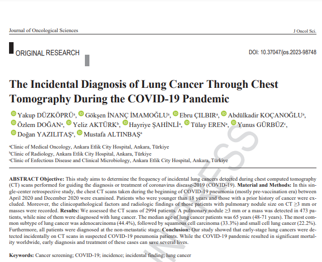 OfOncological's tweet photo. 📌ARTICLE IN PRESS

The Incidental Diagnosis of Lung Cancer Through Chest Tomography During the COVID-19 Pandemic

https://t.co/Or9Arhy3pl https://t.co/0lOu2NCHBO