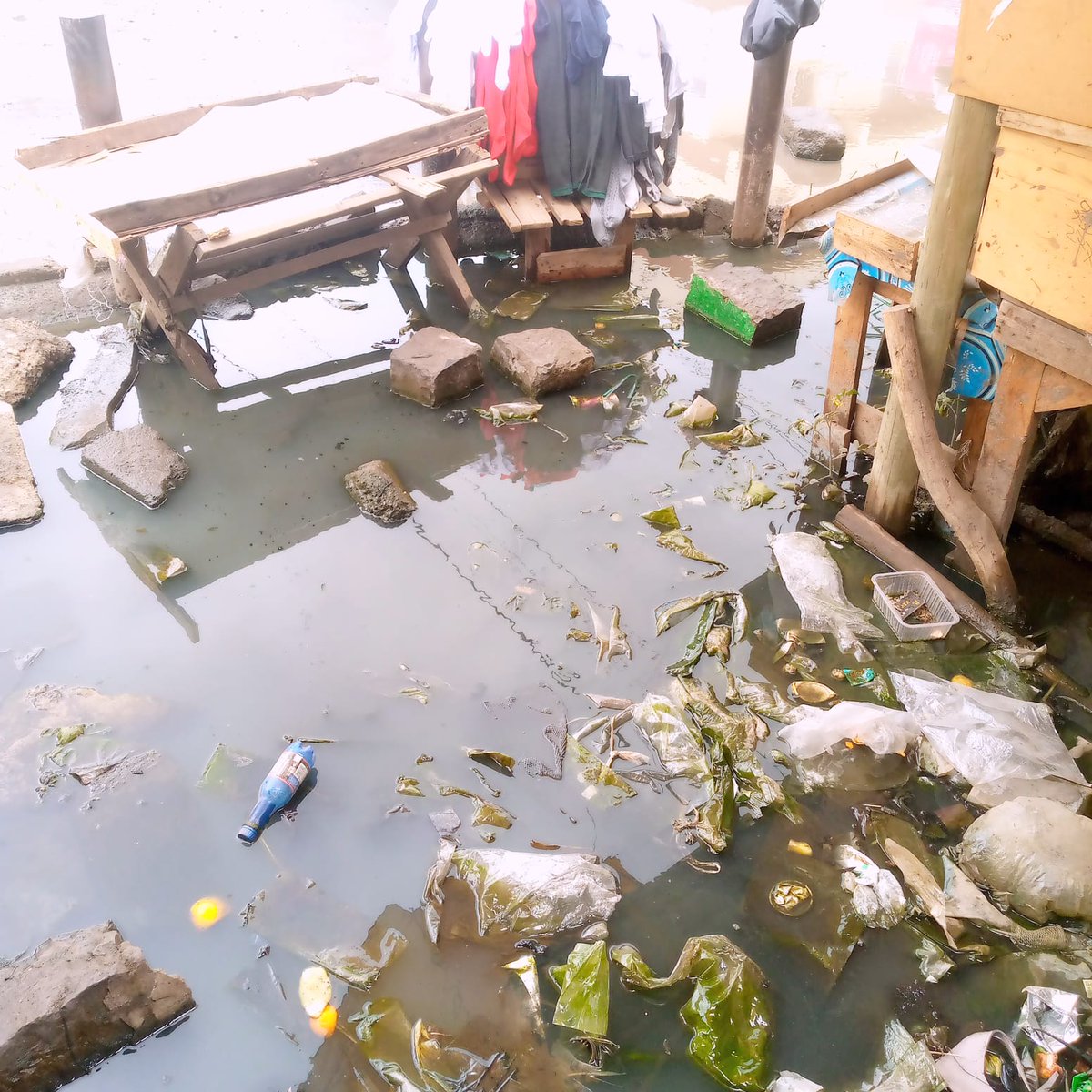 OOlivionate's tweet photo. @SakajaJohnson and the @NairobiCityGov, look at this ugly mess at the entrance of Uhuru market on Jogoo Road.

It has been like this for months now, and when it rains, the sewage gets worse! 

Your officers come often and leave! Would you intervene? This is a health hazard! https://t.co/pR6W876G1t