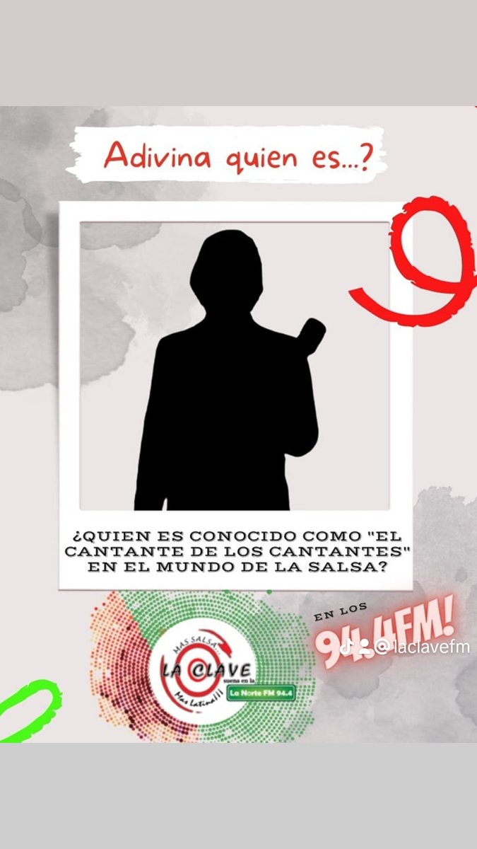🔥🎵 ¿Quién puede adivinar quién es conocido como "El Cantante de los Cantantes" en el mundo de la salsa? 🕵️‍♂️🕺 Déjanos tu respuesta en los comentarios y demuestra tu conocimiento salsoso. 💃 #QuiénoQuéenLaClave