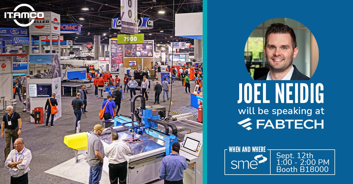 We're thrilled to announce that Joel Neidig will be speaking at Fabtech this year! Join us at the SME Zone in Booth B18000 at 1:00 p.m. to hear Joel discuss the exciting world of Additive Manufacturing!
See you there!