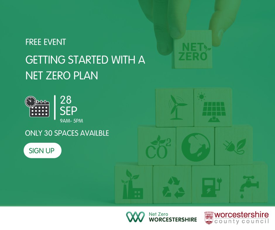 Come along and get your carbon footprint and carbon reduction plan all in a day! 

You'll leave the day with an action plan ready to share with stakeholders and an understanding of local funding that is available to accelerate your journey.

Register now, bit.ly/NetZeroPlanning