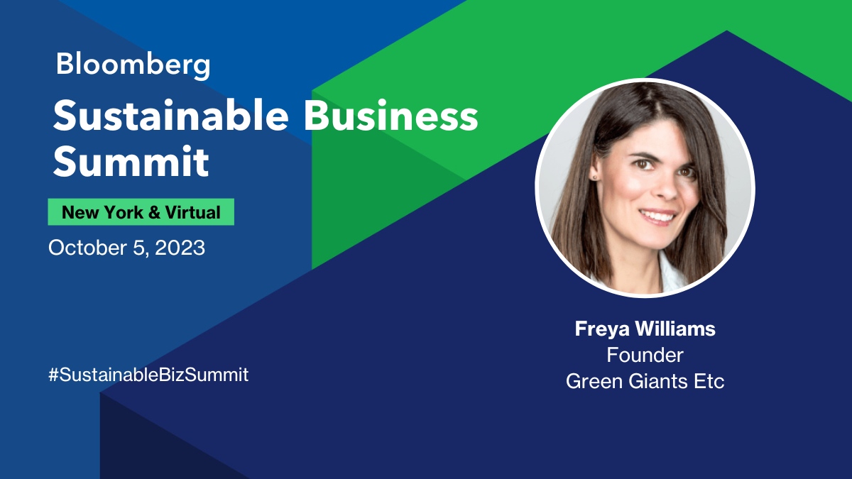 Bloomberg Live (@bloomberglive) on Twitter photo Startups have the potential to solve some of our thorniest climate challenges – but even these new business models built on decarbonization have ESG challenges. We talk with Green Giants Etc <a href="/freya1/">Freya Williams</a> at the #SustainableBizSummit. bloom.bg/458omfT Startups have the potential to solve some of our thorniest climate challenges – but even these new business models built on decarbonization have ESG challenges. We talk with Green Giants Etc <a href="/freya1/">Freya Williams</a> at the #SustainableBizSummit. bloom.bg/458omfT