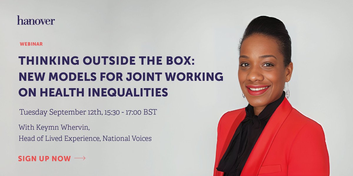 Hanover Healthcare (@hanover_health) on Twitter photo Discover how to tackle health inequalities with new models of joint working on this webinar with Keymn Whervin, Head of Lived Experience at <a href="/NVTweeting/">National Voices</a> and experts from <a href="/NHSEngland/">NHS England</a> and <a href="/NHSDorset/">NHS Dorset</a>.
🗓️ Tue, Sep 12th ⏰ 15:30-17:00 BST 🔗 ow.ly/84MN50PHqme <a href="/keymn1/">keymn</a> Discover how to tackle health inequalities with new models of joint working on this webinar with Keymn Whervin, Head of Lived Experience at <a href="/NVTweeting/">National Voices</a> and experts from <a href="/NHSEngland/">NHS England</a> and <a href="/NHSDorset/">NHS Dorset</a>.
🗓️ Tue, Sep 12th ⏰ 15:30-17:00 BST 🔗 ow.ly/84MN50PHqme <a href="/keymn1/">keymn</a>