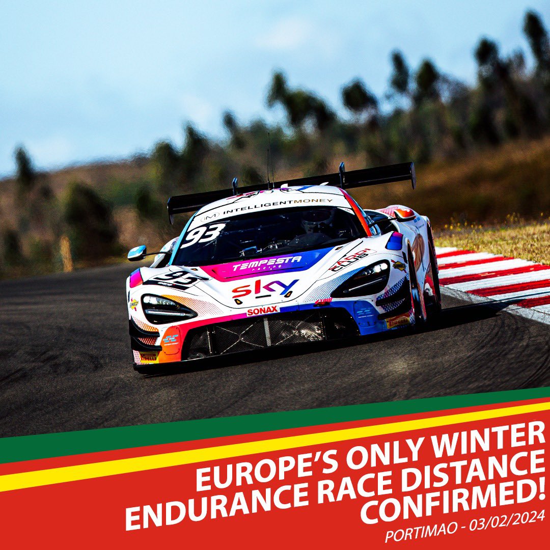 500 miles - that’s 6 hours of pure GT racing during the winter at the rollercoaster circuit that is Portimão (11 hours if you include practice and qualifying). 🏁🇵🇹

Where else would you want to be on 03/02/2024? 📆