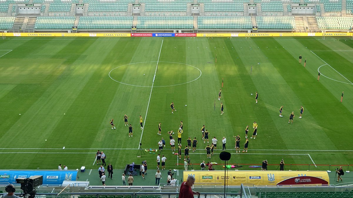 Ukraine training on the pitch.... @talkSPORT Saturday from 4pm...