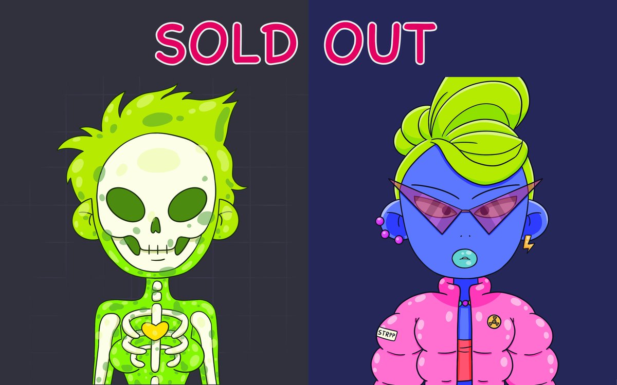 SOLD OUT 🔥

Thank you me dear friends
<a href="/Antoni_Pon/">Angry_Bull</a> (Stroppy #46)
<a href="/Octospace_NFT/">Octospace 💎</a> (Stroppy #47)

I appreciate your support. Sending you online hugs🫶

Your girls will participate in the battle on Monday for a prize of 0.02 eth 💰 I'll tell you later about the time of the battle ⚔️
