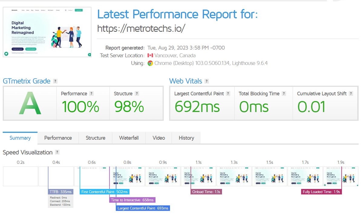 MetrotechsIO's tweet image. When it comes to SEO, one of the most important and overlooked pieces of the puzzle is the website. If you prioritize good website design practices, Google will prioritize your website.  #GTMetrix #SEO #WebDesign #Google