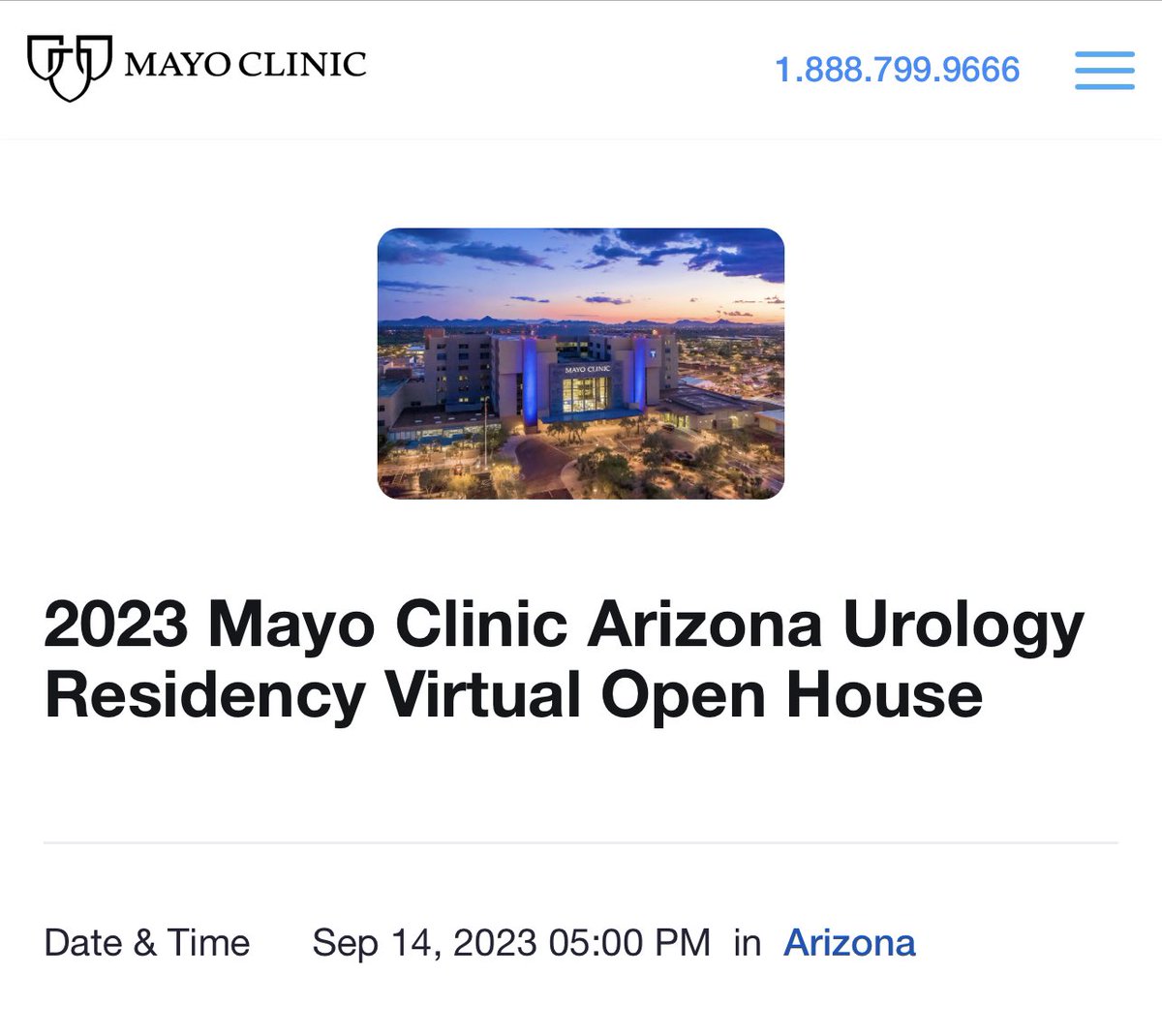 Jack Andrews (@jackandrewsmd) on Twitter photo For all medical students applying to Urology, come check out the <a href="/MayoUrology/">Mayo Clinic Urology</a> Arizona virtual open house. 
This is an amazing hospital to train at:
High volume complex cases
State of the art facilities
Awesome research opportunities 
<a href="/AmerUrological/">Amer. Urol. Assn.</a> 
tinyurl.com/MAYOAZURO For all medical students applying to Urology, come check out the <a href="/MayoUrology/">Mayo Clinic Urology</a> Arizona virtual open house. 
This is an amazing hospital to train at:
High volume complex cases
State of the art facilities
Awesome research opportunities 
<a href="/AmerUrological/">Amer. Urol. Assn.</a> 
tinyurl.com/MAYOAZURO