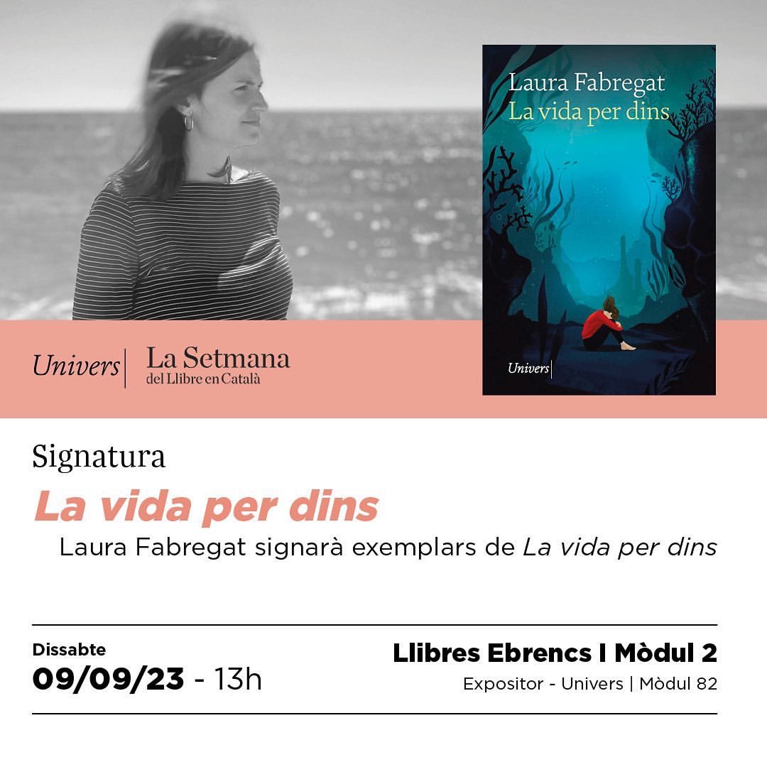 👉🏻Demà dissabte 9/9 no us podeu perdre els actes d’#Univers a @lasetmana!

📚Presentació d’”Estimada Gris” de <a href="/ssolerg/">Sílvia Soler Guasch</a> amb <a href="/annaguife/">Anna Guitart</a> 
📚Parlem de #Lajoiedevivre amb autores i autors de la col·lecció
📚Signatura de <a href="/laufabregat/">Laura Fabregat</a> amb Llibres Ebrencs