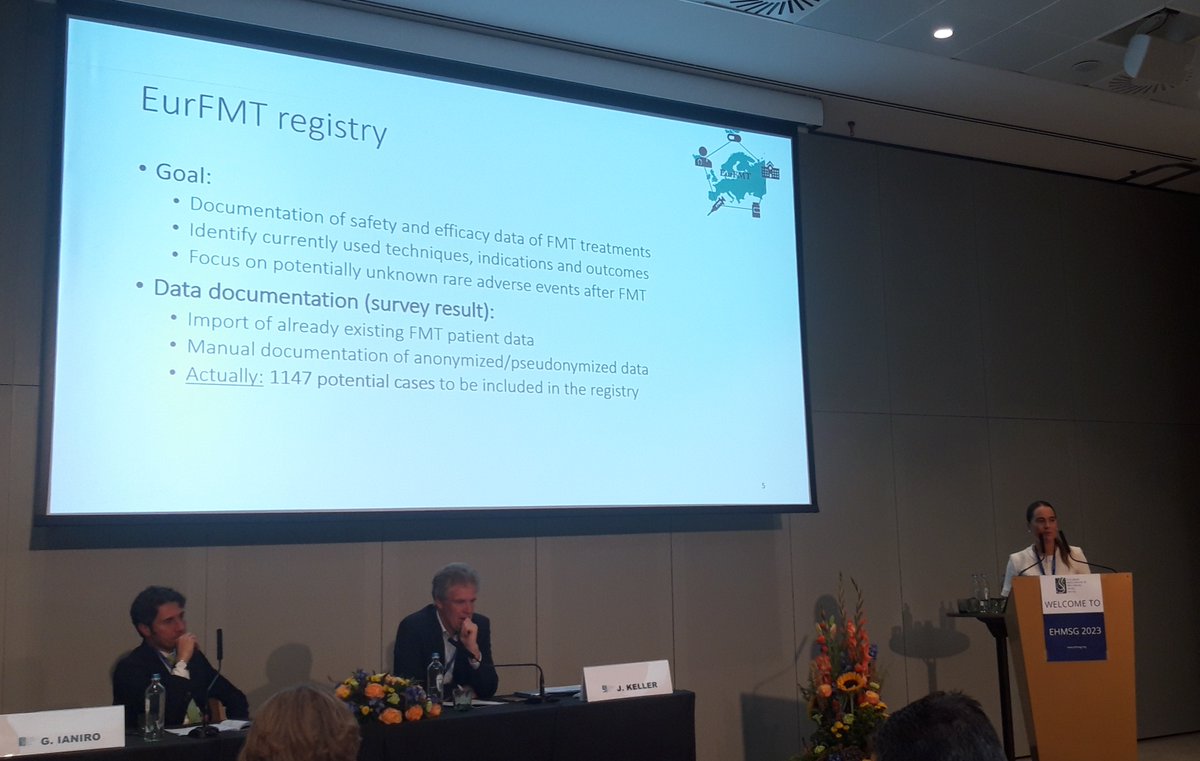 EurFmt's tweet photo. Thanks to Prof. Maria Vehreschild (@mjvehreschild) for promoting #EurFMT at #EHMSG! 

Join/follow/contribute to @EurFMT and be part of this dynamic scientific field! https://t.co/5sRQLMLUTS
