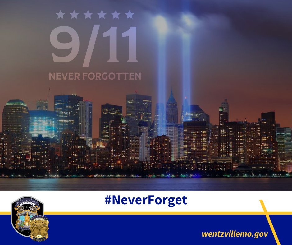 Today, our thoughts and prayers are with the victims of the attacks, the families who mourn their loved ones, and the brave first responders who risked everything to help.
We will never forget.
#NeverForget
#WentzvillePD