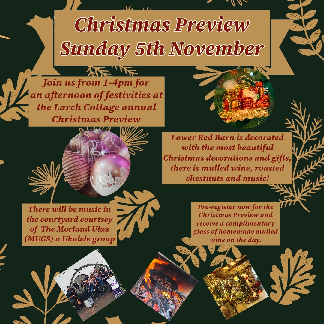 𝑪𝒉𝒓𝒊𝒔𝒕𝒎𝒂𝒔 𝑷𝒓𝒆𝒗𝒊𝒆𝒘 5𝒕𝒉 𝑵𝒐𝒗𝒆𝒎𝒃𝒆𝒓
It may still only be September, but thoughts have already turned to Christmas in Red Barn, with only just over a month to go until it is transformed into a Christmas treasure trove.