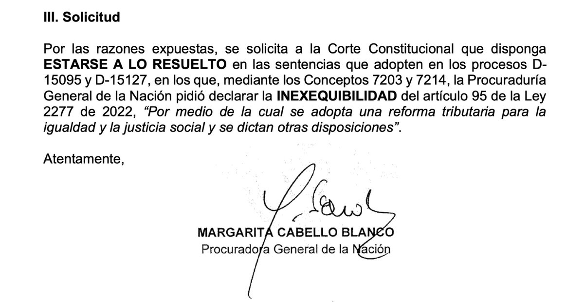 ¡Qué miserables! La procuradora Margarita Cabello ha pedido a la Corte Constitucional tumbar el artículo 95° de la Reforma Tributaria. Ese artículo es el que permite los estudiantes del Icetex pagar una tasa de interés real del 0%. Solo quieren a los jóvenes en la guerra.