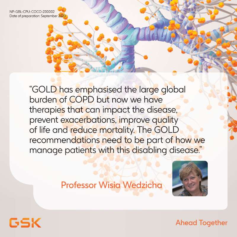 GSK's tweet photo. The GOLD recommendations are simplifying the approach to COPD diagnosis and management to improve patients' symptoms and reduce the risk of future exacerbations.

Learn more here: https://t.co/Qq0r3yjuoW