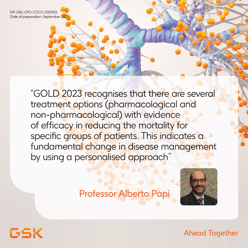 GSK's tweet photo. The GOLD recommendations are simplifying the approach to COPD diagnosis and management to improve patients' symptoms and reduce the risk of future exacerbations.

Learn more here: https://t.co/Qq0r3yjuoW