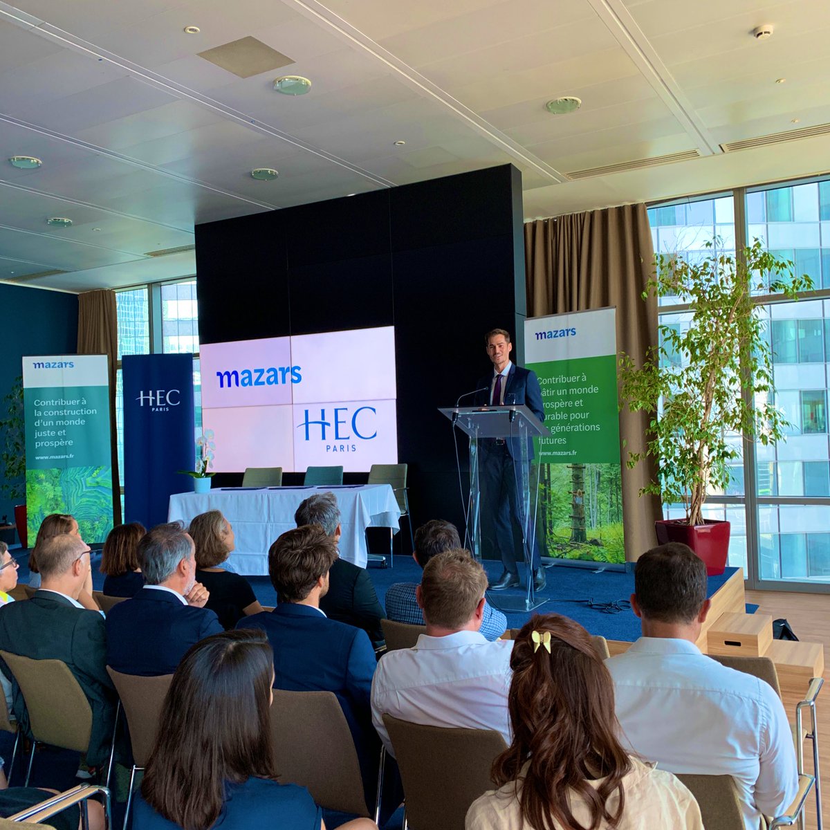 HEC Paris Business School (@hecparis) on Twitter photo @MazarsGroup <a href="/HECParisSnO/">Society & Organizations Institute</a> <a href="/HubertJoly_/">Hubert Joly</a> <a href="/hecfondation/">Fondation HEC</a> <a href="/LucPaugam/">Luc Paugam, PhD, CFA</a> <a href="/rudyOrg/">Rodolphe Durand</a> @MazarsenFrance @MazarsRecrute <a href="/OlivierLenel/">Olivier Lenel</a> <a href="/HerveHelias/">Hervé Hélias</a> « On ne peut pas piloter ce que l'on ne mesure pas.
Un objectif clĂ© de la chaire âPurposeful Governanceâ #HECxMazars consistera Ă mener des recherches sur le rĂŽle de l'information et de la mesure dans la prise de dĂ©cision orientĂ©e vers lâimpact sur la sociĂ©té » <a href="/LucPaugam/">Luc Paugam, PhD, CFA</a> #ESG @MazarsGroup <a href="/HECParisSnO/">Society & Organizations Institute</a> <a href="/HubertJoly_/">Hubert Joly</a> <a href="/hecfondation/">Fondation HEC</a> <a href="/LucPaugam/">Luc Paugam, PhD, CFA</a> <a href="/rudyOrg/">Rodolphe Durand</a> @MazarsenFrance @MazarsRecrute <a href="/OlivierLenel/">Olivier Lenel</a> <a href="/HerveHelias/">HervĂ© HĂ©lias</a> « On ne peut pas piloter ce que l'on ne mesure pas.
Un objectif clĂ© de la chaire âPurposeful Governanceâ #HECxMazars consistera Ă mener des recherches sur le rĂŽle de l'information et de la mesure dans la prise de dĂ©cision orientĂ©e vers lâimpact sur la sociĂ©té » <a href="/LucPaugam/">Luc Paugam, PhD, CFA</a> #ESG
